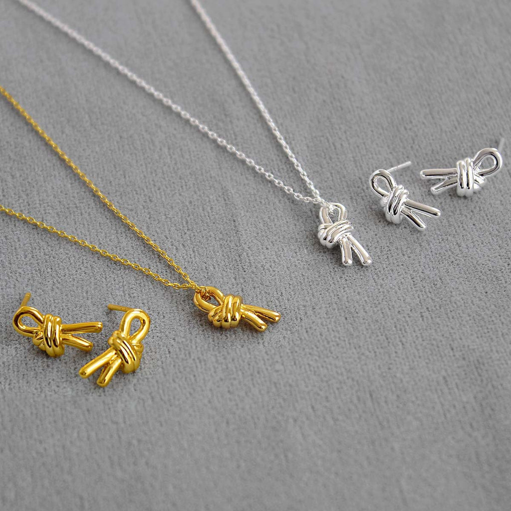 "Tied Together" | Knot Necklace & Earring Set