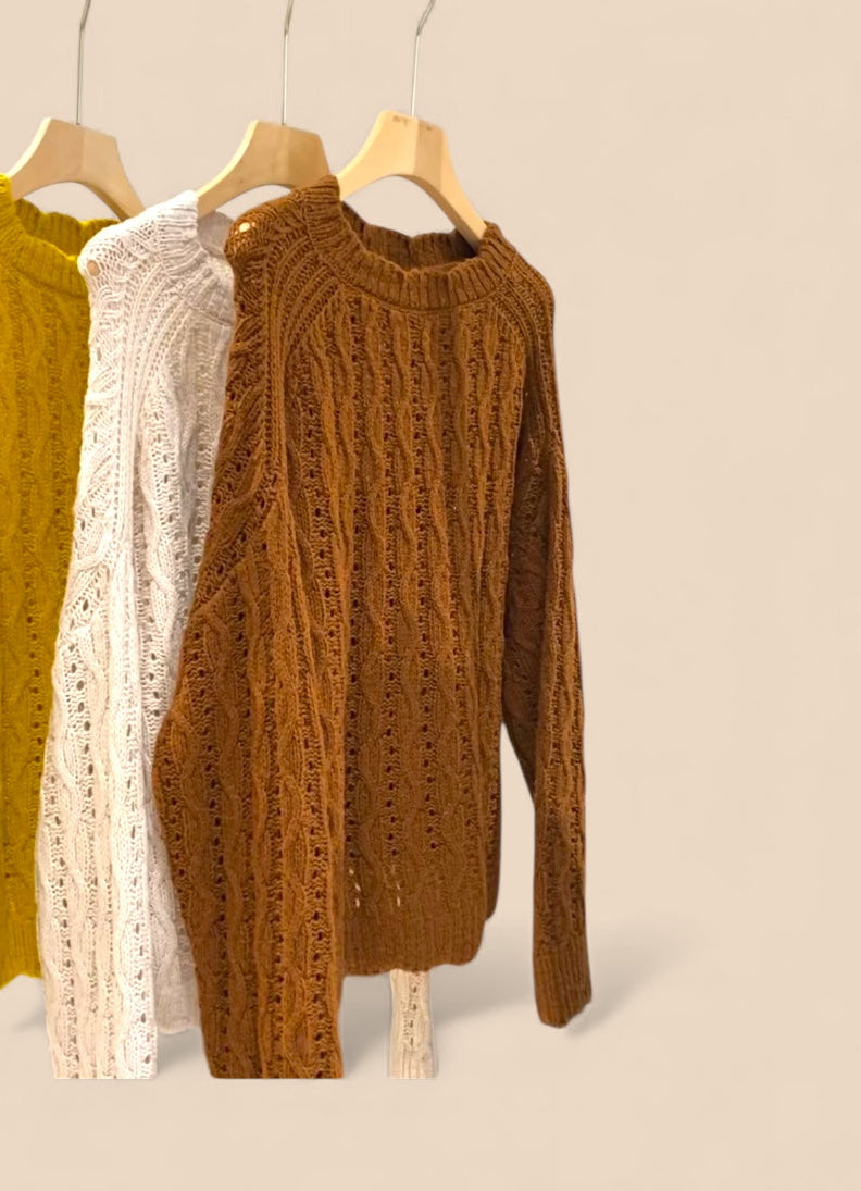 Cable-knit Wool Sweater
