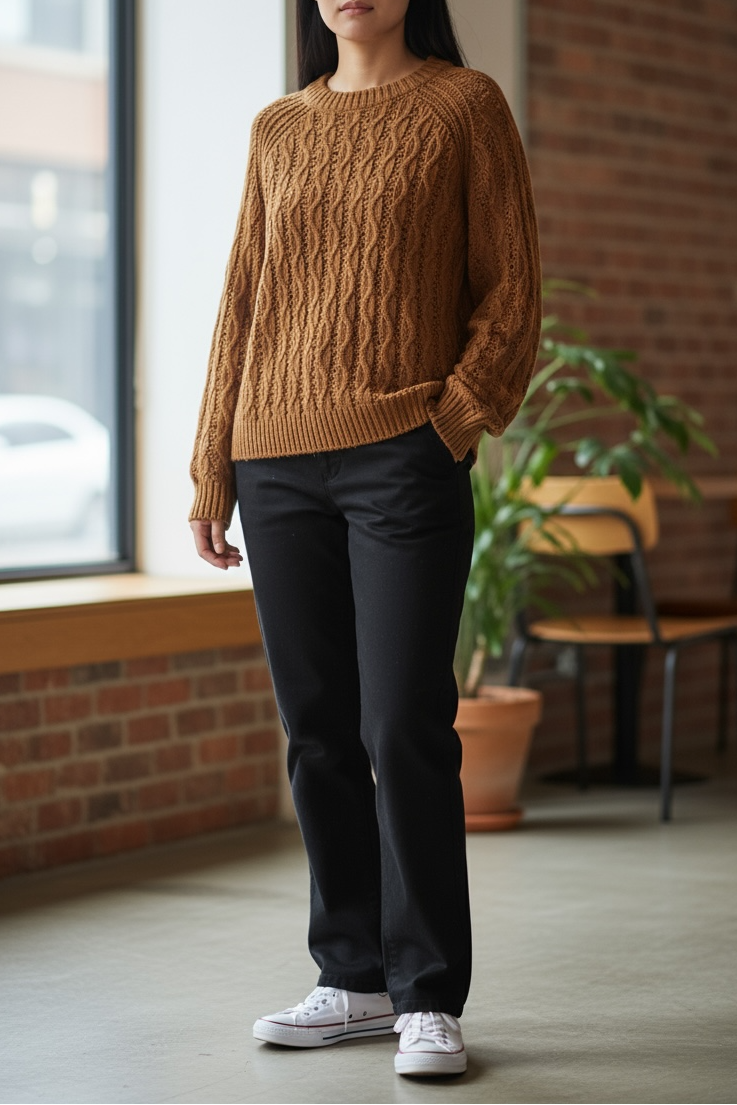 Cable-knit Wool Sweater