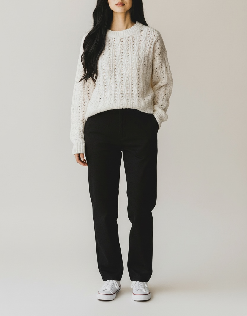 Cable-knit Wool Sweater