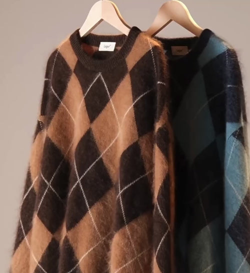 Brown and caramel wool sweater 